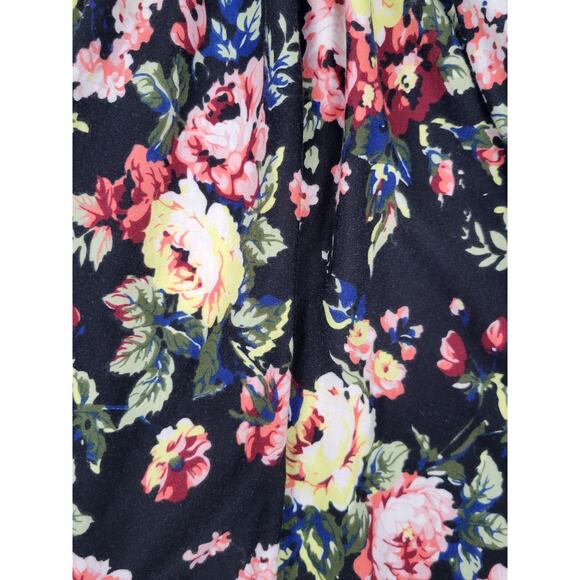 NWT Unique‎ Vintage Floral Black Pink Rose Stretch Spring Dress Womens XS/2 - Picture 6 of 9